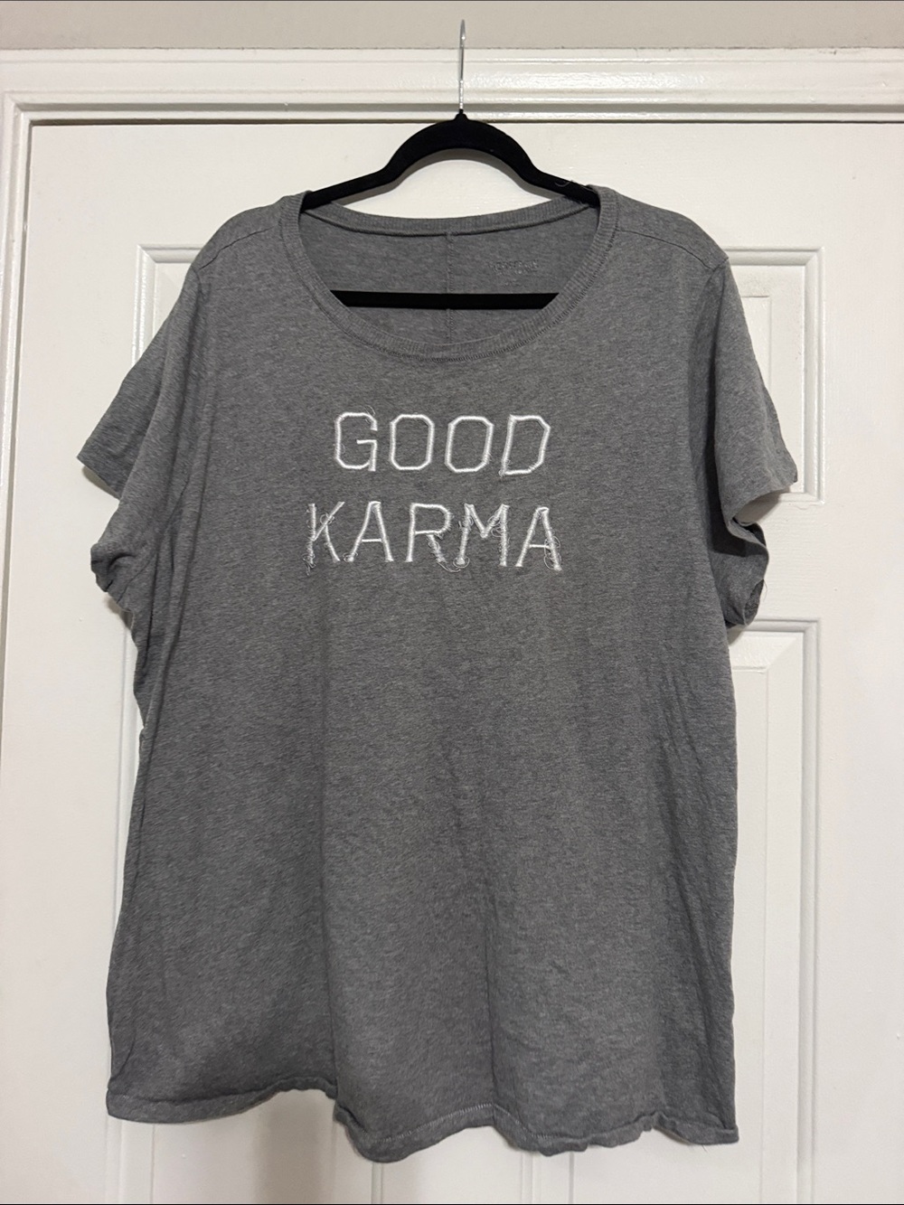 torrid Gray 'GOOD KARMA' Short Sleeve Graphic Tee